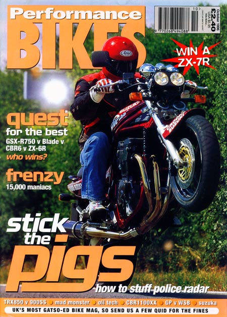 Performance Bikes Magazine, October 1996 Issue